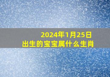 2024年1月25日出生的宝宝属什么生肖