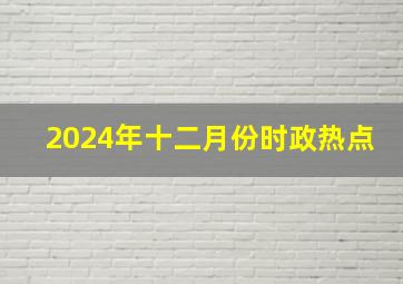 2024年十二月份时政热点