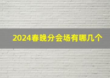 2024春晚分会场有哪几个