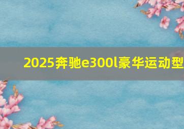 2025奔驰e300l豪华运动型