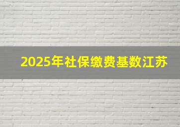 2025年社保缴费基数江苏