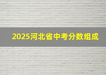 2025河北省中考分数组成