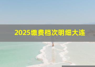 2025缴费档次明细大连