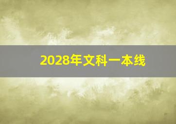 2028年文科一本线