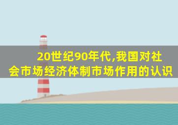 20世纪90年代,我国对社会市场经济体制市场作用的认识