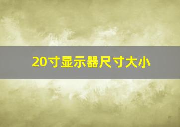 20寸显示器尺寸大小