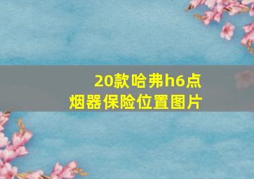 20款哈弗h6点烟器保险位置图片