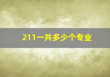 211一共多少个专业