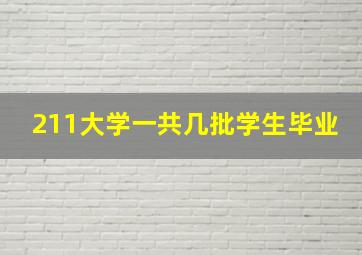 211大学一共几批学生毕业