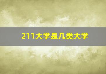 211大学是几类大学