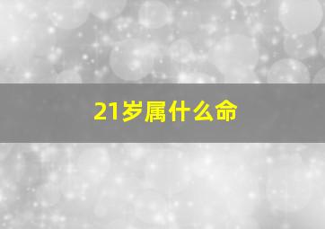 21岁属什么命