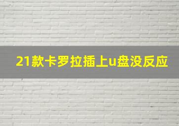 21款卡罗拉插上u盘没反应