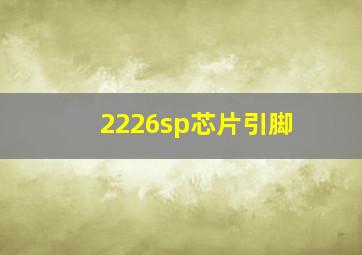 2226sp芯片引脚