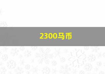 2300马币