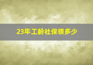 23年工龄社保领多少