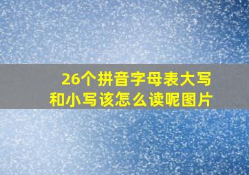 26个拼音字母表大写和小写该怎么读呢图片