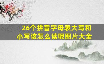 26个拼音字母表大写和小写该怎么读呢图片大全