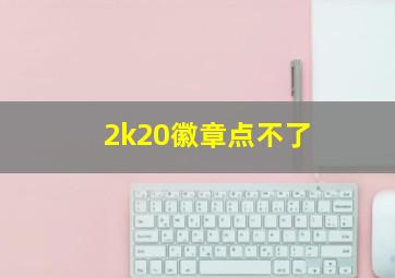 2k20徽章点不了