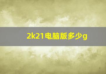 2k21电脑版多少g