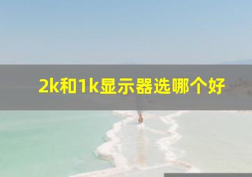 2k和1k显示器选哪个好