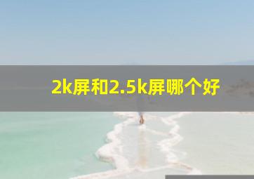 2k屏和2.5k屏哪个好