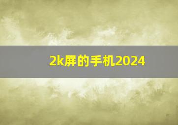 2k屏的手机2024