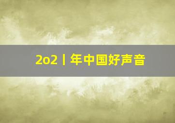 2o2丨年中国好声音