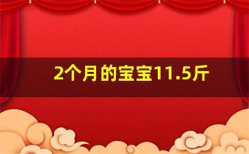 2个月的宝宝11.5斤