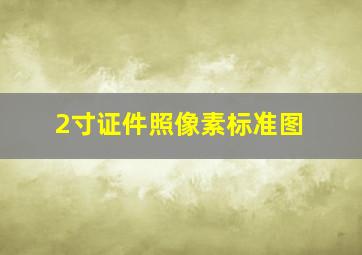 2寸证件照像素标准图