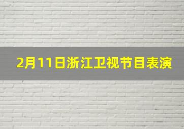 2月11日浙江卫视节目表演