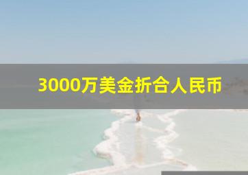 3000万美金折合人民币