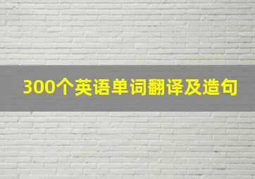 300个英语单词翻译及造句