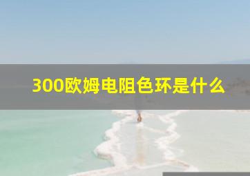 300欧姆电阻色环是什么