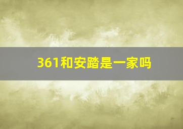 361和安踏是一家吗