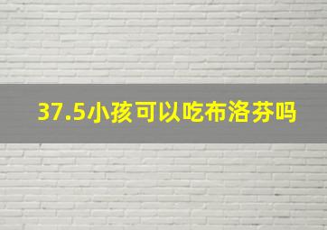 37.5小孩可以吃布洛芬吗