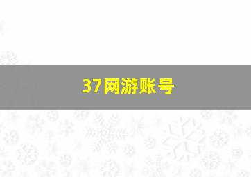 37网游账号