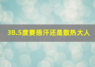 38.5度要捂汗还是散热大人