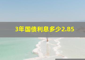 3年国债利息多少2.85