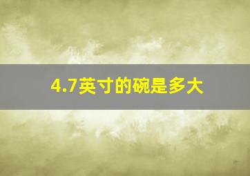 4.7英寸的碗是多大