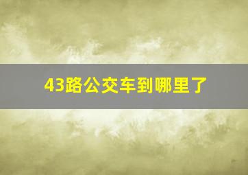 43路公交车到哪里了