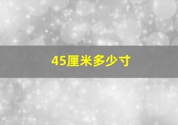 45厘米多少寸