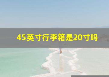 45英寸行李箱是20寸吗