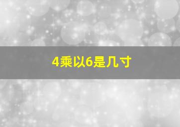 4乘以6是几寸