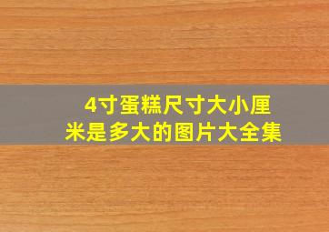 4寸蛋糕尺寸大小厘米是多大的图片大全集