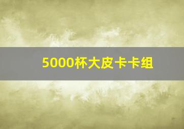 5000杯大皮卡卡组