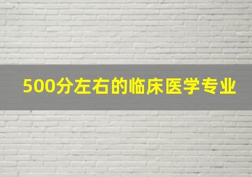 500分左右的临床医学专业