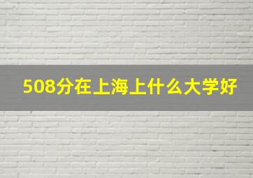 508分在上海上什么大学好