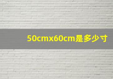 50cmx60cm是多少寸