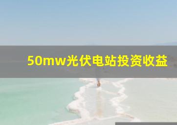 50mw光伏电站投资收益