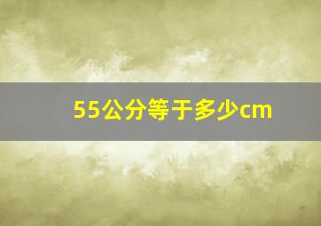 55公分等于多少cm